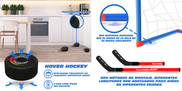 Chollo Juego de hockey flotante Baztoy con porterías, pelota aérea y