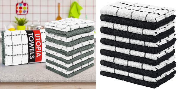 Pack x12 toallas de cocina Utopia Towels baratas en Amazon