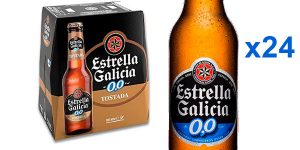 Pack x24 botellines cerveza Estrella Galicia 0,0 Tostada barata en Amazon