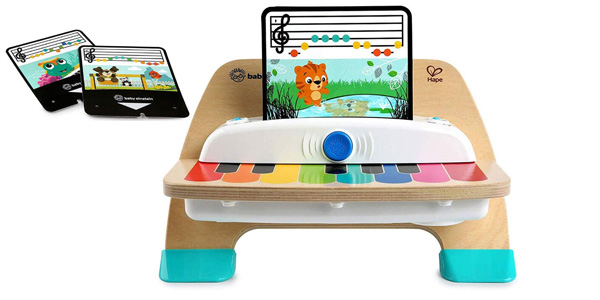 Piano infantil de madera Baby Einstein Hape Magic Touch con 3 partituras y 6 canciones barato en Amazon