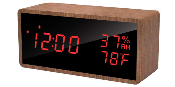 Reloj despertador digital meross con 3 alarmas y 3 niveles de brillo barato en Amazon
