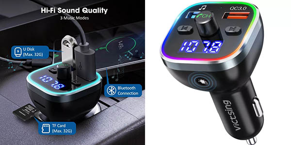 Transmisor Bluetooth VicTsing para el coche barato