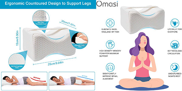 Almohada ergonómica para piernas Omasi barata