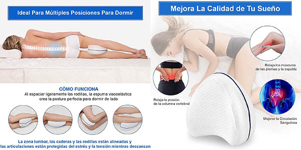 Almohada ortopédica SpotHomely para pierna y rodilla en Amazon