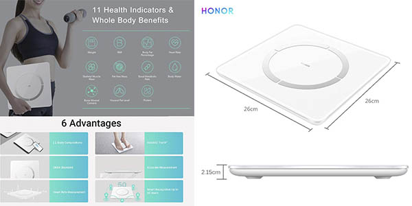 báscula digital Honor Scale 2 cupón descuento Amazon