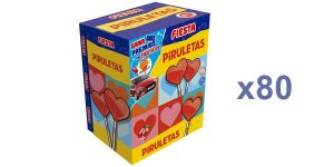 Caja x80 Piruletas de caramelo Fiesta sabor cereza baratas en Amazon