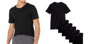Camisetas básicas V Neck Amazon Essentials baratas