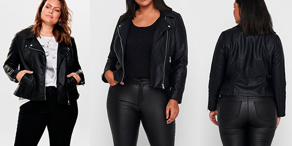Chaqueta biker Only Carmakoma para mujer barata