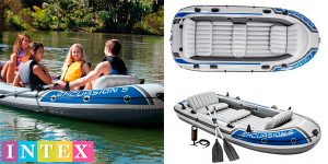 Chollo Barca hinchable Intex Excursion 5 para 5 personas con 2 remos