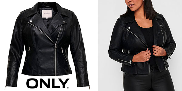 Chollo Chaqueta biker Only Carmakoma para mujer