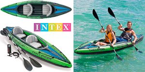 Chollo Kayak hinchable Intex Challenger K2 con 2 remos