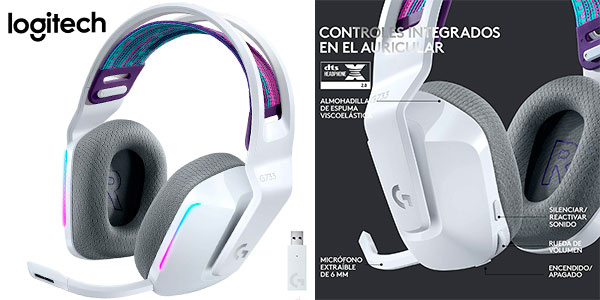 Auriculares inalámbricos gaming Logitech G733