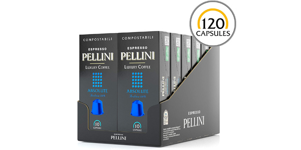 Pack x120 cápsulas de café compostables Pellini Espresso para Nespresso barato en Amazon