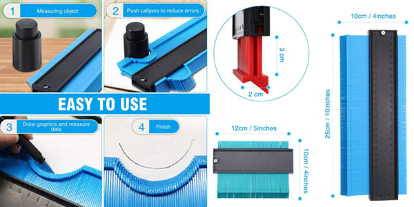Pack x3 Medidores de perfil Liumy para cortes precisos chollo en Amazon