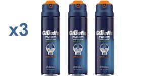 Pack x3 Gel de afeitar 2 en 1 Gillette Fusion ProGlide Pieles Sensibles Active Sport con oferta 3x2 barato en Amazon