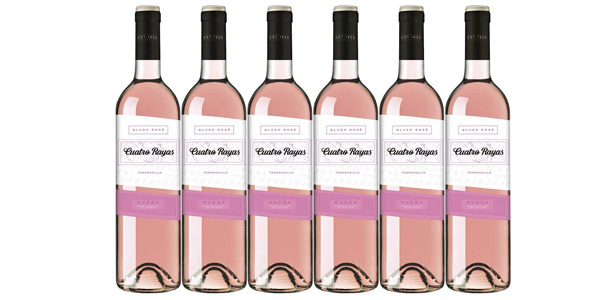 Pack x6 botellas Cuatro Rayas Blush Rosé Vino Rosado D.O. Rueda de 750 ml/ud barato en Amazon