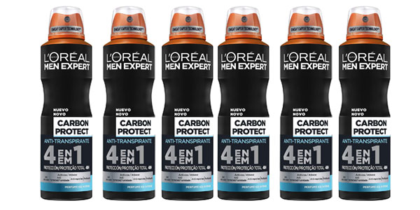 Pack x6 Desodorante spray L'Oreal Paris Men Expert Deo de 150 ml/ud barato en Amazon