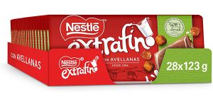 Pack x28 tabletas de chocolate con leche Nestlé Extrafino con avellanas