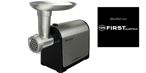 Picadora eléctrica de carne TZS First Austria de 300W en acero barata en Amazon