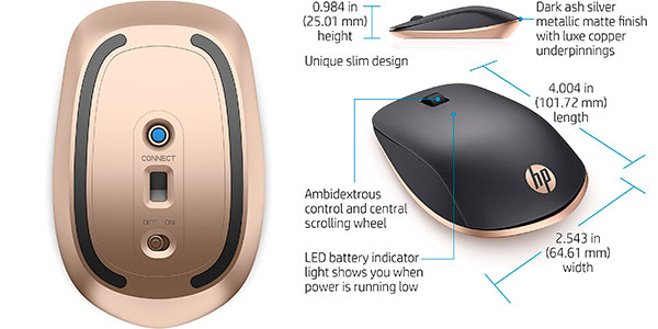 Ratón HP Z5000 inalámbrico Bluetooth de 1.2000 ppp barato