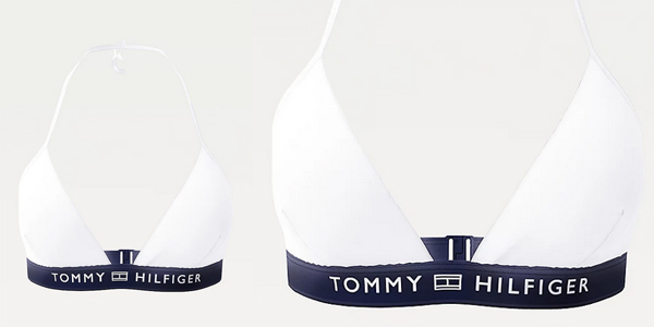 Top bikini Tommy Hilfiger Triangle Fixed para mujer chollo en Amazon