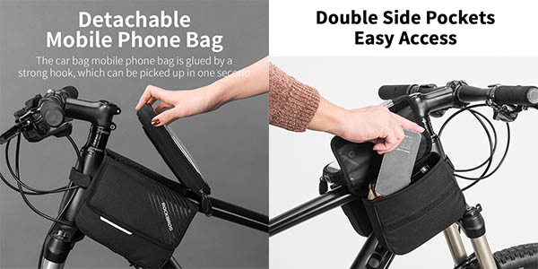Bolsa para bicicleta ROCKBROS impermeable para móvil y accesorios
