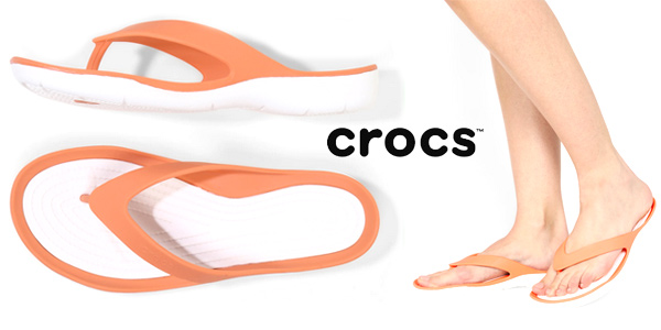 Sandalias de dedo Crocs Swiftwater Flip para mujer chollo en Amazon