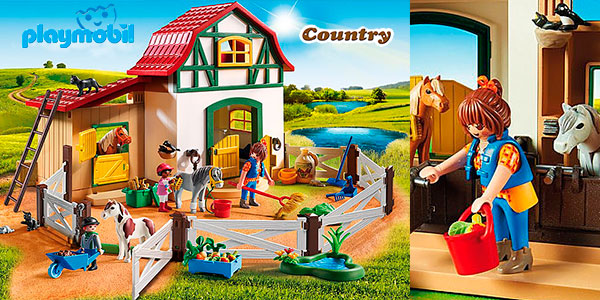 Chollo Set Granja de ponis de Playmobil con 6 figuras