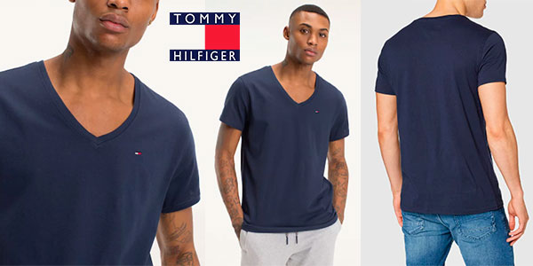 Chollo Camiseta Tommy Jeans con cuello de pico para hombre