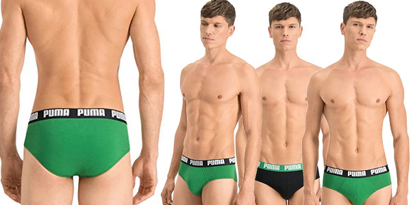 Pack x2 Calzoncillos Slips Puma Basic para hombre chollo en Amazon