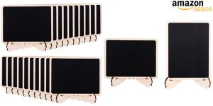 Pack x20 Minipizarras de madera Amazon Basics con caballete de apoyo baratas en Amazon