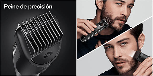 Recortadora de barba Braun BT5342 sin cables + Maquinilla Gillette ProGlid