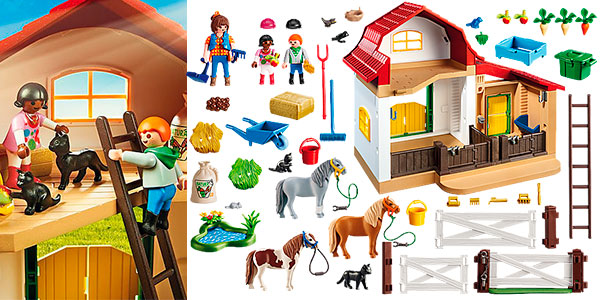 Chollo Set Granja de ponis de Playmobil con 6 figuras