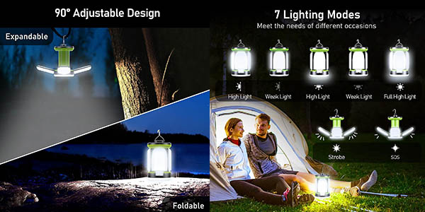 Blukar lámpara portátil camping oferta