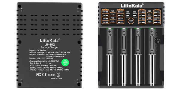 Cargador de pilas LiitoKala Lii-402 oferta en AliExpress