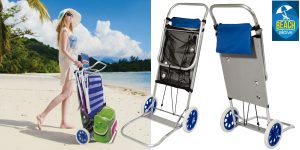 Carro portasillas de playa Aktive Beach barato en Amazon