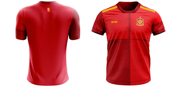 Chollo Camiseta réplica oficial de la primera equipación de la selección española en la Euro 2020