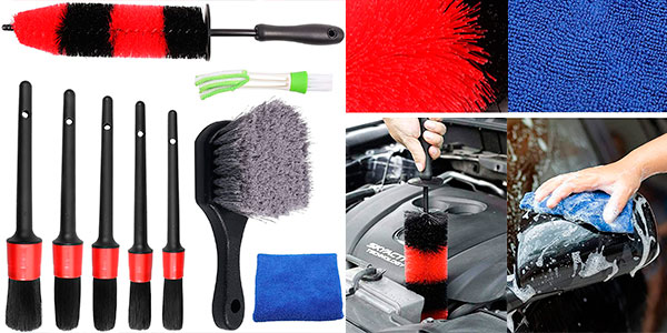Chollo Set de limpieza Hiveseen de 9 piezas para el coche