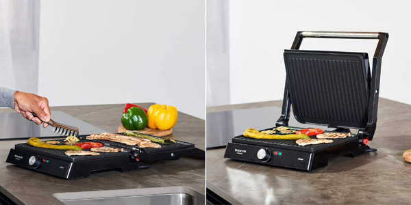 Plancha de asar Taurus Etna Inox 2 en 1 de 2.200 W chollo en Amazon