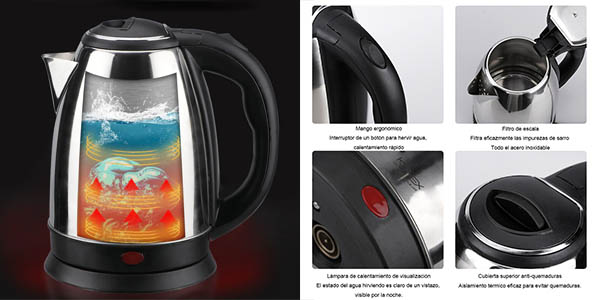 Hervidor de agua Kenex de 1.500 W y 1.500 ml barato
