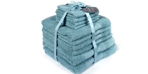 Set x10 toallas de algodón suave Highams Dreamscene barato en Amazon