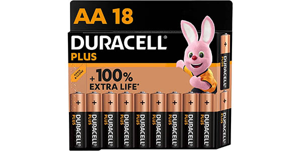 Pack x18 Pilas alcalinas Duracell Plus AA