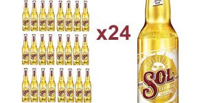 Pack x24 botellas Sol Cerveza rubia mejicana de 330 ml/ud barata en Amazon