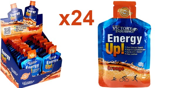 Pack x24 Gel Victory Endurance Energy Up sabor naranja barato en Amazon