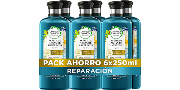 Pack 6x Champú Herbal Essences Aceite de Argán de Marruecos