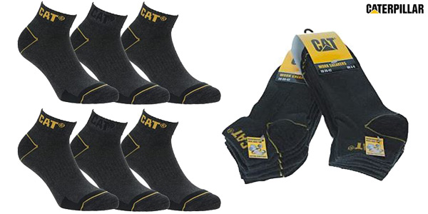 Pack x6 pares de calcetines reforzados de trabajo Caterpillar para hombre baratos en Amazon