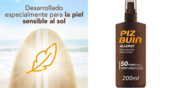 Protector solar Piz Buin Allergy Spray de 200 ml barato en Amazon