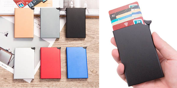 Tarjetero automático de aluminio CiziCoco con protección RFID barato
