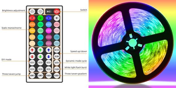 Tira LED RGB de 10 metros con control IR