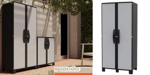 Armario alto multiusos de resina Spaceo Cool XL barato en Leroy Merlin